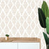 Yun-aeon 17.7" X 120" White and Beige Stripe Peel and Stick Wallpaper for Bedroom Drawers Cabinets Decor