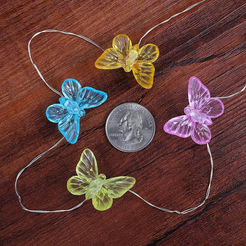 1.1(H) 40 13.5ft Starryfill Colorful Small Butterfly USB-Plugin LED String Lights Cold White with Remote Control
