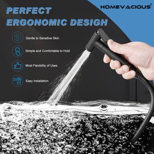 Set Homevacious Handheld Bidet Sprayer Faucet for Toilet with Hot and Cold Rough-in Valve Adjustable Water Pressure