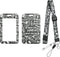 Teacher Sliding Badge Holder, Fun Print Plastic Badges Holders with Adjustable Lanyard for Office Supplies
