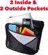 Case-it Universal Zipper Binder, 2 Inch O-Rings, Padded Pocket for 13 Inch Laptop/Tablet, Fire Engine Red LT-007