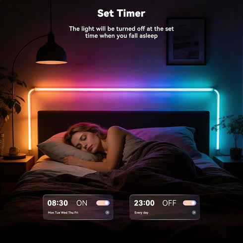 5V Lights,3M 6.56ft MIWISE USB COB LED Strip Lights,RGB Smart IC LED Strip with App Control,Bluetooth Addressable Music