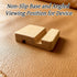 Ltvhuok 2 Pack Natural Bamboo Wood Phone Stand Cute Small Desktop Holder for Mobile Devices Portable Office Desk