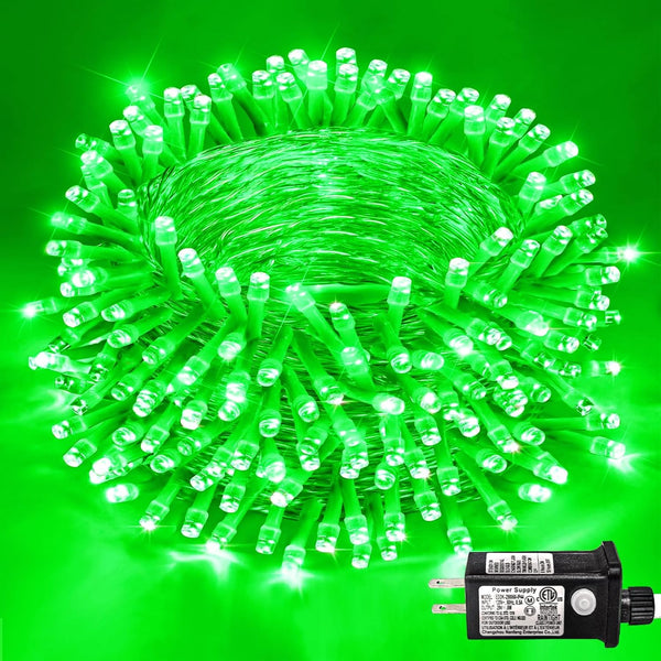 250 LED Green String Lights Indoor, 82ft St Patricks Day Lights Clear