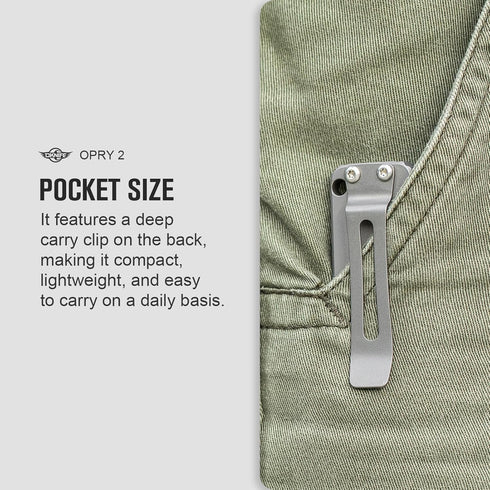 Set, OKNIFE Opry Multitool EDC Titanium Pry Bar Bottle Opener, Nail Puller with Hex Wrench, Screw and Pocket Clip