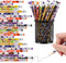 CCINEE 48 Pack Halloween Pencils for Kids, Assorted Design Bulk Pencils with Erasers for Halloween Party Supplies