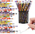 CCINEE 48 Pack Halloween Pencils for Kids, Assorted Design Bulk Pencils with Erasers for Halloween Party Supplies