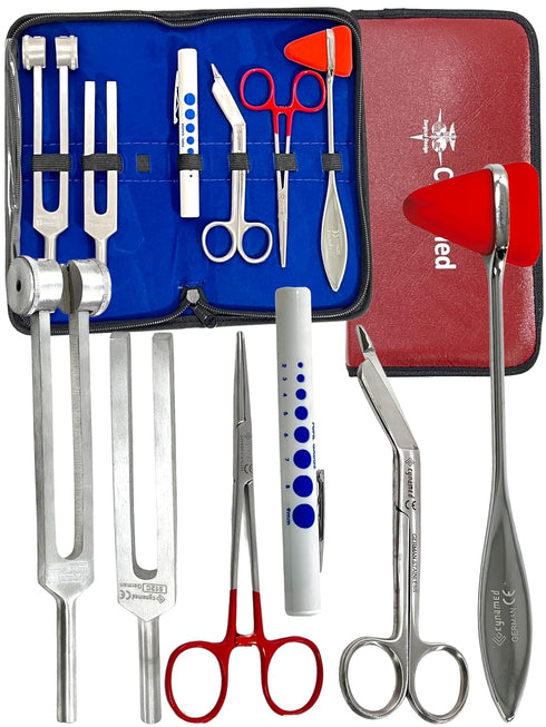 Hammer Set 6 Reflex Diagnostic Reusable Penlight Tuning Forks Scissors Pcs German Cynamed