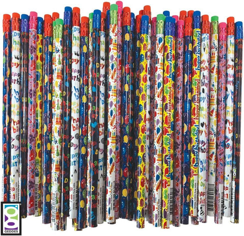 Raymond Geddes Birthday Number 2 Pencils for Kids - Pack of 72