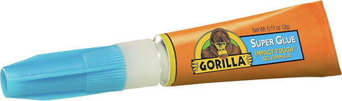 Gorilla Super Glue Tube, 3 Gram, Clear, (1 Pack)