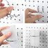 6 Set Pegboard Hooks with Cups - Ring Style Bins for Organizing Storage Accessories (Transparent)