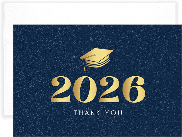 Nihuecne 50 Pack 4" x 6" Graduation Thank You Cards with Self-adhesive Envelopes