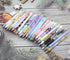 YIKANGHENG 50 Pcs Fine Point Cute Pens, 0.5mm Black Ink Kawaii Gel Pens with Pen Holder for Office, Study