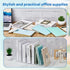 Suzile Clear Acrylic Magazine File Holder with Vertical Compartments, Desk Organizer Book Rack for Paper Folder Office