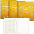 Engineering Computation Pad, 8.5" x 11", Wirebound Spiral Notebook, 100 Sheets, 5 Squares Per Inch, Gold