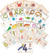 Ireer 36 Pcs Number Playclay Dough Mats for Kids Activity Card for Clay