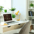 LD1072-YLW 15.2" Simple Designs Sleek Essentials Metal Cone Shade Desk Lamp with Adjustable Shade and Dual USB Ports