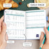 Clever Fox Food Journal Pocket - Daily Food Diary and Meal Planner to Track Calories & Nutrients, Light Blue