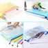 B5 Plastic Wallets Zip Lock Bags, Mesh Document Wallet for School, Office, Travel Storage - Green