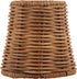 Aspen Creative 51007 3" 4" 4" Empire Clip-On Chandelier Lamp Shade, Natural Rattan, Top x Bottom x Slant Height