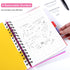 CAGIE 5 Subject Notebooks, College Ruled Spiral Notebook 5x7, 220 Pages Small Notebook with Divider Tabs for Work,