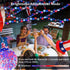 4th 200 66FT 13 4th of July Red White and Blue Lights, Connectable LED String Lights Plug in, Modes July Twinkle Lights