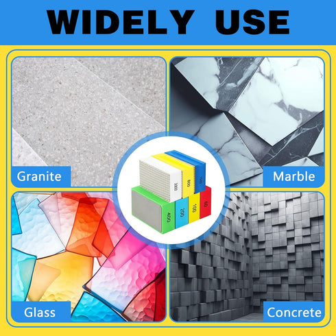 Dimsile 7 60/100/200/400/800/1500/3000 Pcs Diamond Hand Polishing Pads Grit Diamond Sanding Pads Wet and Dry Sanding