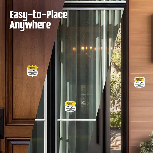 Set Pack 2.75"x3.25" SmartSign Protected by Video Surveillance Security Notice Decal | Five of EG Reflective Adhesive