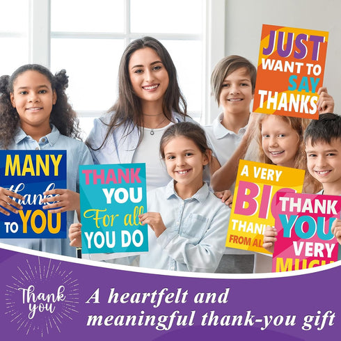 6PCS 14 21 Inch Large Thank You Cards Big x Thank You Gifts Giant Gratitude Greeting Cards with Envelopes Appreciation