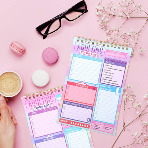 Glenmal 6 Pack Adulting Note Pad, Daily Planner Notepad, Undated Checklist Daily Planner for Office Stuffers
