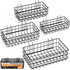 INCLY 4 Pack Pegboard Baskets Bins Set, Square Style Black Metal Wire Basket for Peg Board Organizing Tools