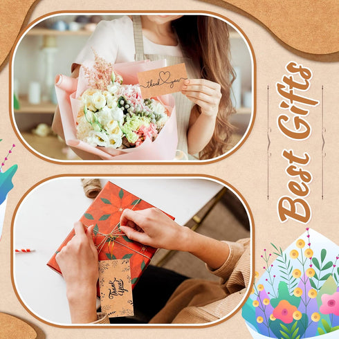 Outus 1200 2 3.5 Inches Package Pcs Mini Thank You Cards Small Business Thank You Cards Bulk x Business Stock for Your