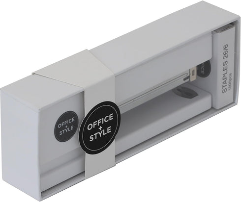 Precision Jam-Free Full Strip Non-Skid Stapler, White