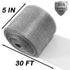 Wire Mesh for Mice Control 5 in X 30Ft,Hole Fill Fabric, Weep Holes Covers, Upgraded Stainless Steel Wire Mesh Roll, Flexible Stretchy Mesh Fabric for Garden House and DIY, Rodent Barrier