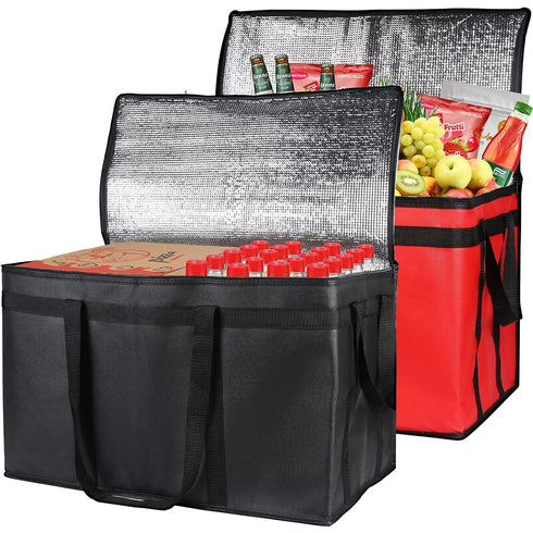 Bodaon 2-Pack Insulated Food Delivery Bag, XXX-Large Meal Grocery Tote Insulation Bag