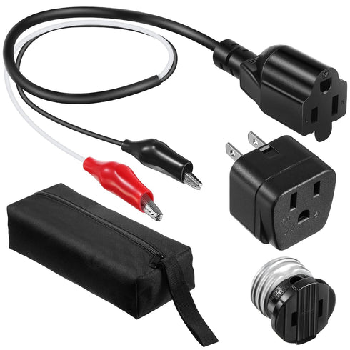 Dreyoo Circuit Breaker Finder Adapter Accessory Kit - Circuit Breaker Tester with Clips, Light Socket, Carrying Case