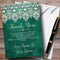 The Card Zoo Teal Green Old Paper & Lace Effect Personalized Wedding Thank You Cards