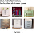 Teeo Drawer Organizers - Office Supply Organizer, Makeup Storage, Pack of 9, Burgundy Compartment Desk Caddy