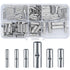 120 Pcs Non Insulated Butt Connectors, 22-16 Gauge Electrical Wire Seamless Crimp Ferrule Terminals Connectors