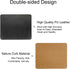 Leather Mouse Pad - Double Side Wood Mouse Pad, Waterproof Ultra Thin with Stitched Edge, 10.2 x 8.3 Inch, 1 Pack