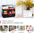 Godery Desktop File Folder Tote Organizer - Art Storage Craft Bag with Handles for Office Desk or Make-up, Black