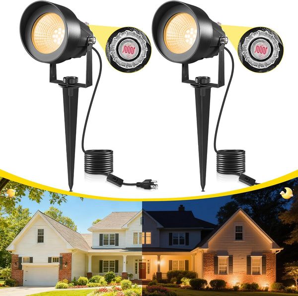 T-SUN Dusk to Dawn Outdoor Lighting, Flag Spot Lights with Photocell Auto