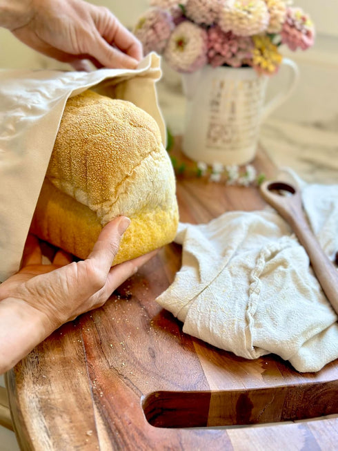 Salt & York In My Sourdough Era Cotton Bread Bag Funny Reusable Storage for Homemade Loaves Gift for Bakers & Sourdough