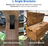KOMOHOM 1.5"X3"X3" (15PCS) 2x2 I Bracket Angle Iron Galvanized Corner Bracket,L Brackets for Wood