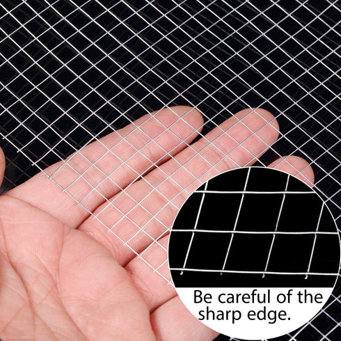 2 13.7 40 Inches SATINIOR Sheets x Chicken Wire Fence Wire Mesh Roll Hardware Cloth Small Galvanized Welded Metal Cage