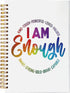 Inspirational Notebook, I am Enough Journal, Affirmation Journal, Inspirational Quotes Spiral Notebook Journal, 5.5x8.3