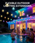 Zustov 10FT Bulb IP68 H7025, H7026, Extension Cable for Govee Outdoor Clear String Lights, Waterproof Outdoor Lights