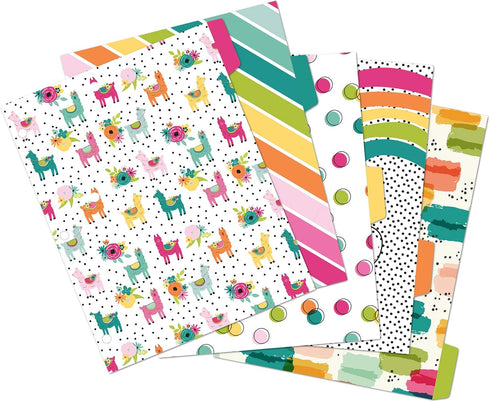 Pukka Pad Carpe Diem Reversible Dividers – 1 Pack of 5 Tabbed Set for 3-Ring Binder, Multi-Color Page Separators