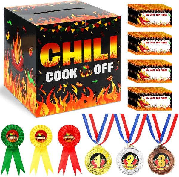 Qyeahkj 67 Pcs Chili Cook off Contest Ballot Box Includes 60 Pcs