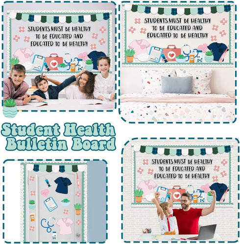 Healthy Bulletin Board Set for Healthcare Workers, Nurses, Medical RN Cutouts, Classroom Decorations for Students